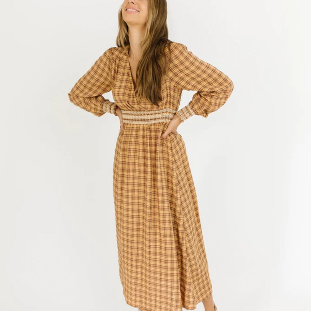 NWT Zoco • Not Plaid About It Midi Dress • Size Small